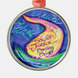 Flammande bägare för UU Julgransprydnad Metall