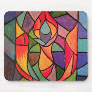 Flammande bägarekonst MousePad för UU Musmatta