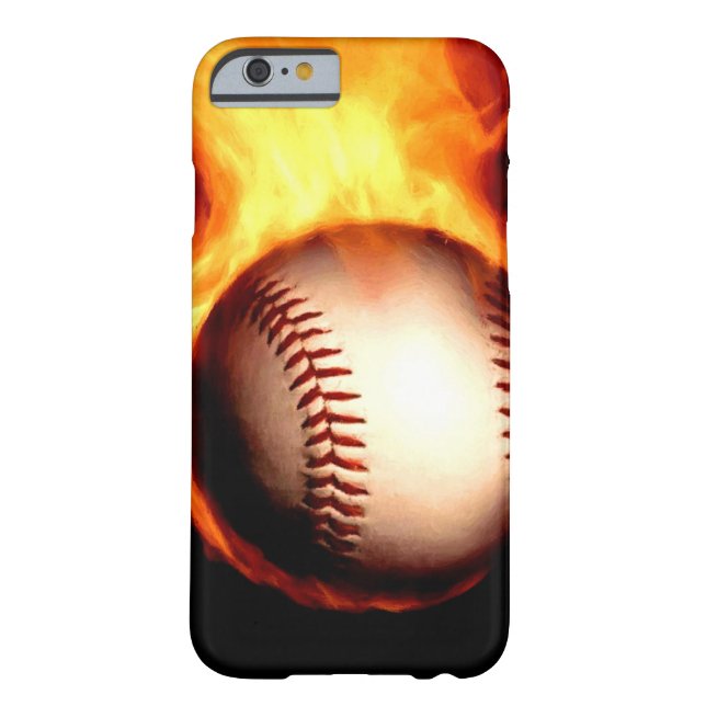 Flammande baseball Case-Mate iPhone skal (Baksidan)