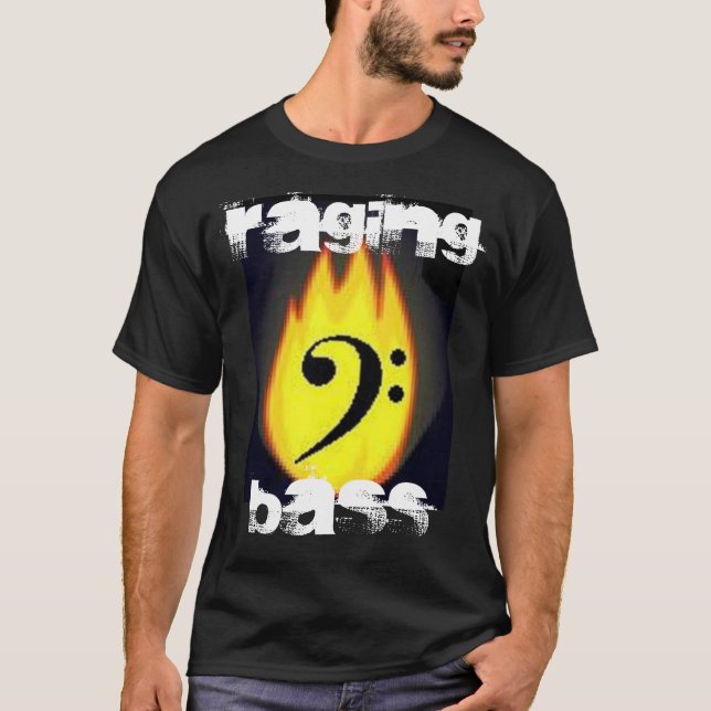 Flammande basklavskjorta tee shirt (Framsida)