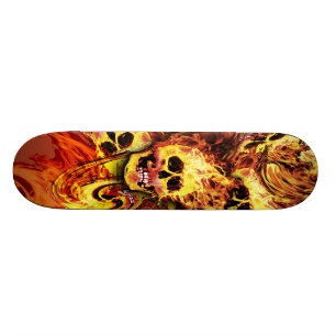 Flammande döskallarSkateboard Old School Skateboard Bräda 21,6 Cm