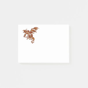Flammande drake post-it block
