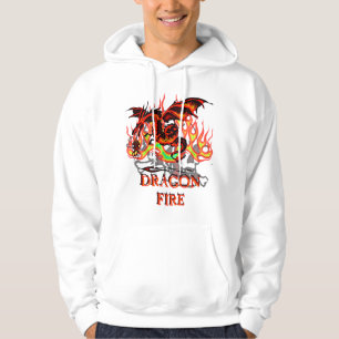 Flammande drakeHoodie Sweatshirt