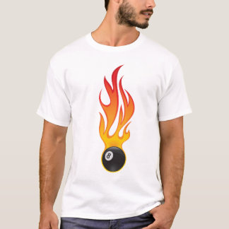 flammande eightballl tee shirt