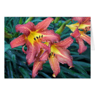 Flammande fackla hälsningskort