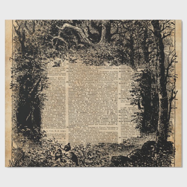 Flammande färgglad Collage för fjäderordbokbok Presentpapper (Platt)