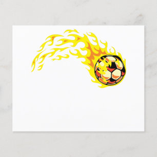 Flammande fotboll flygblad