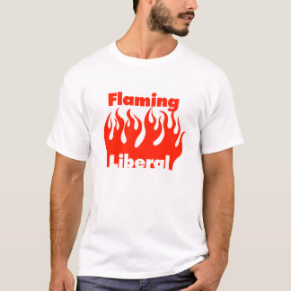 Flammande frisinnad T-tröja T-shirt