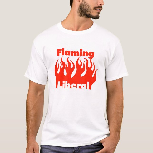 Flammande frisinnad T-tröja T-shirt (Framsida)