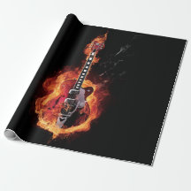 Flammande gitarr
