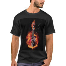 Flammande gitarr