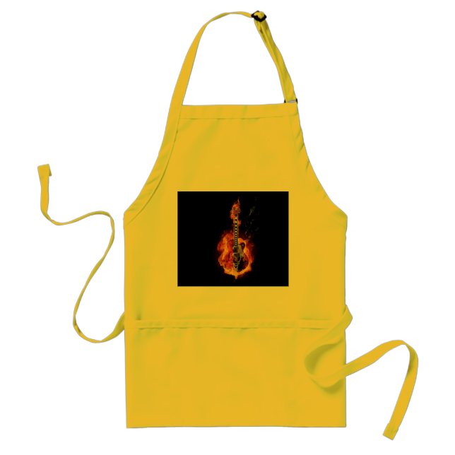 Flammande gitarrförkläde förkläde (Framsidan)