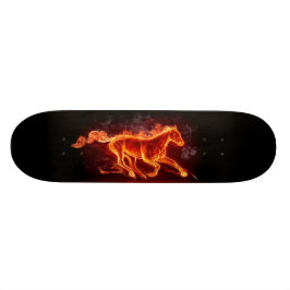 FLAMMANDE HÄSTSKATEBOARD SKATEBOARD BRÄDA 20 CM