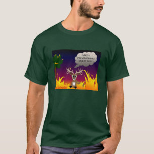 Flammande hjortskjorta t shirt