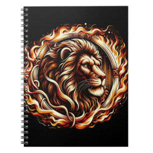 Flammande lejon i eldring astrologi  anteckningsbok