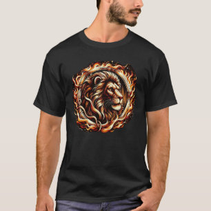 Flammande lejon i eldringens astrologi t shirt