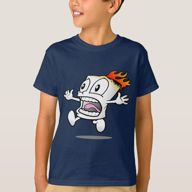Flammande Marshmallow Tee Shirt (Framsida)