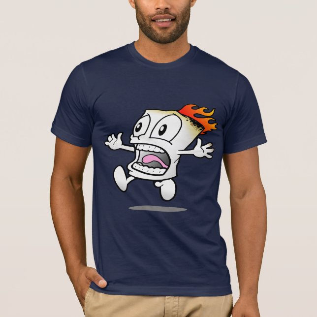 Flammande Marshmallow Tee Shirt (Framsida)