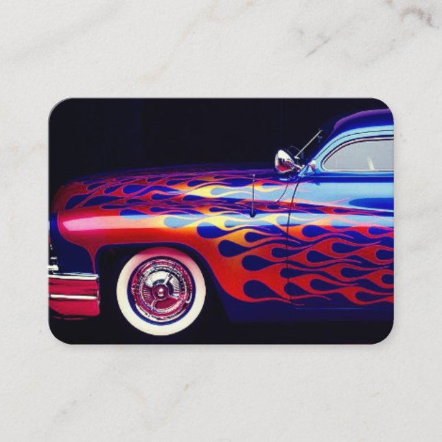 Flammande Mercury Visitkort (Framsida)