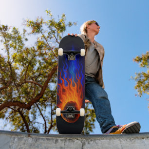 Flammande meteor mini skateboard bräda 18,5 cm