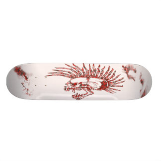 Flammande Mohawk Mini Skateboard Bräda 18,5 Cm