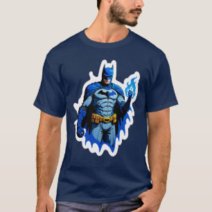 Flammande Mörka Riddare – Blå Eld Superhjälte Kraf T Shirt