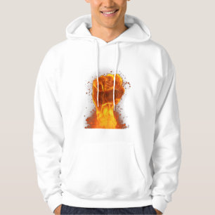 Flammande näve hoodie