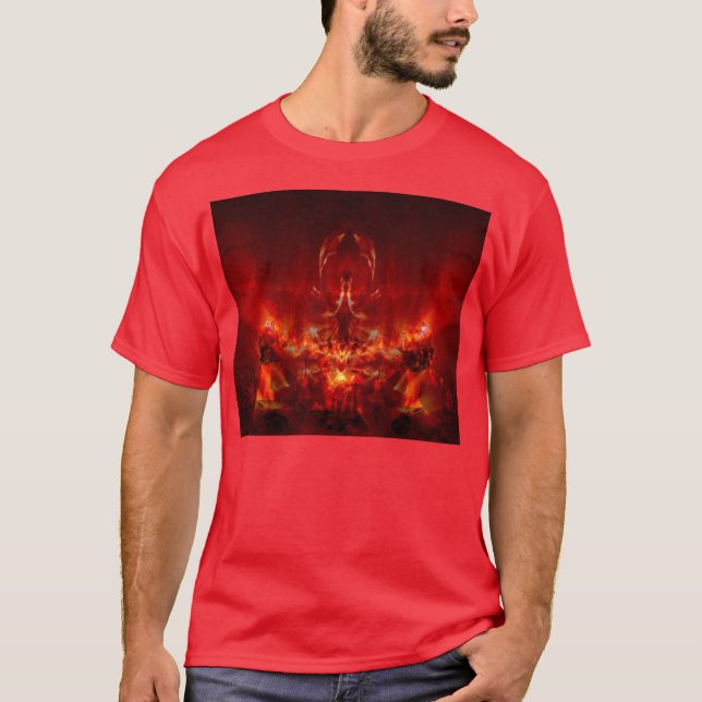 Flammande pånyttfödelse t-shirt (Framsida)