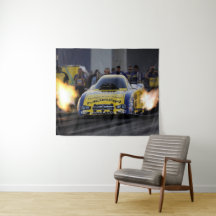 Flammande Roligt Bil Dragracing Sport