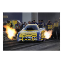 Flammande Rollig Bil Dragracing Sport