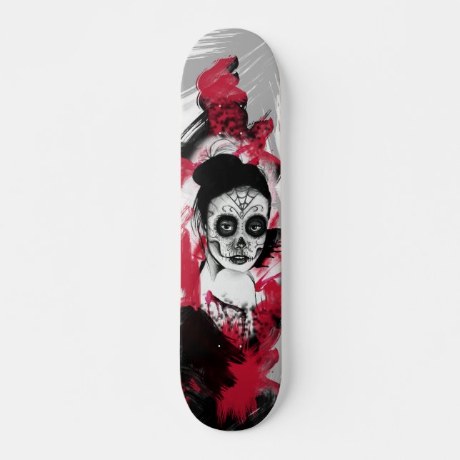 Flammande Rubies Inc. day of the deadSkateboard Skateboard Bräda 21,5 Cm (Framsida)
