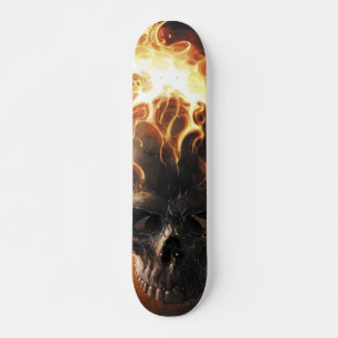 Flammande skalle pattern1 skateboard bräda 19,5 cm