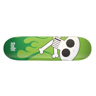Flammande skalle skateboard bräda 19,5 cm