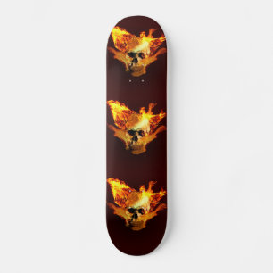 Flammande skalle skateboard bräda 19,5 cm