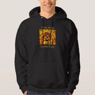 Flammande skallechef Hoodie