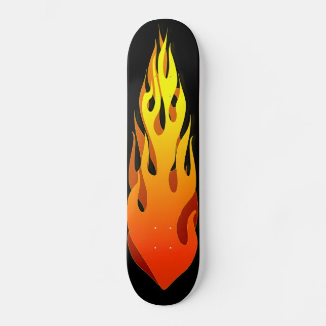 Flammande Skateboard Bräda 21,5 Cm (Framsida)