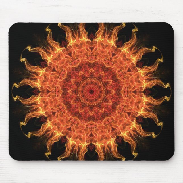 Flammande sol musmatta (Framsidan)