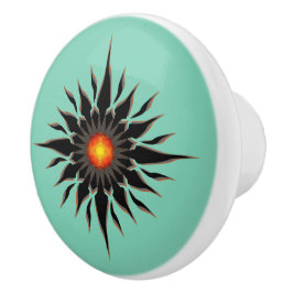 Flammande stam- sol knopp