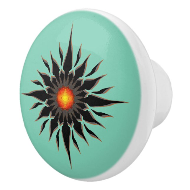 Flammande stam- sol knopp (Höger)