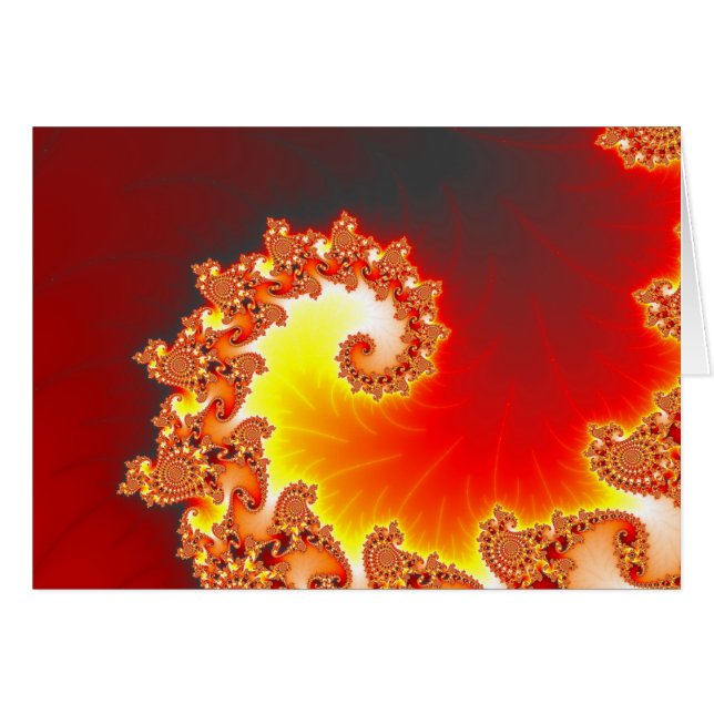 Flammande tentakel - Fractalkonst Hälsningskort (Framsidan Horizontal)
