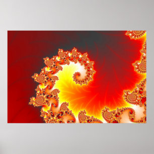 Flammande tentakel - Fractalkonst Poster