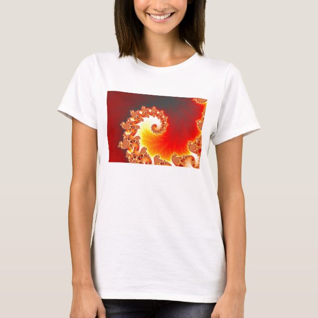 Flammande tentakel - Fractalkonst T-shirt (Framsida)