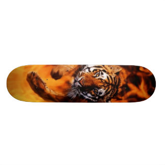 Flammande Tiger Old School Skateboard Bräda 18 Cm