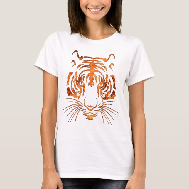Flammande tiger tee (Framsida)