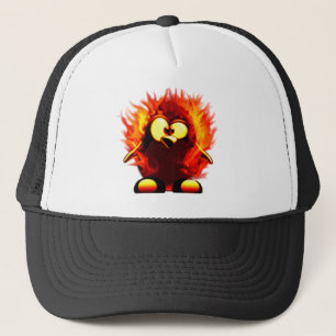 Flammande Tux (pingvinfacklan) Keps