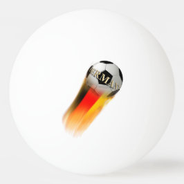 Flammande Tyskland fotbolls-buss Pingisboll