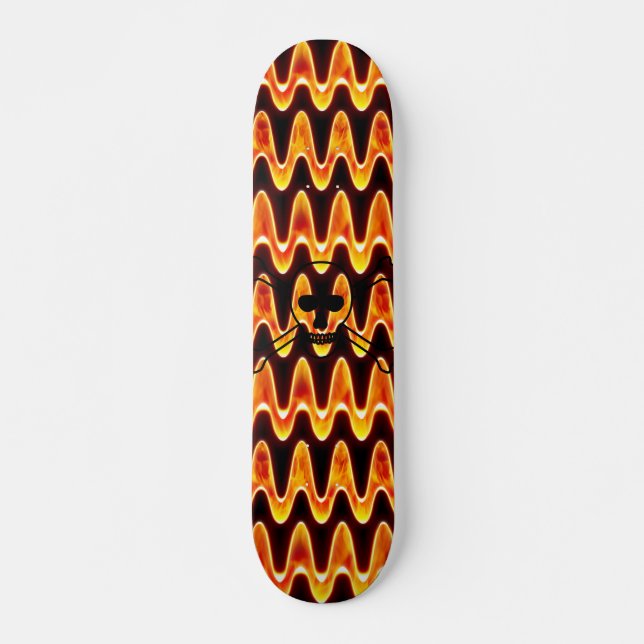Flammande våglängdSkateboard Cali Skateboard Bräda 19,5 Cm (Framsida)