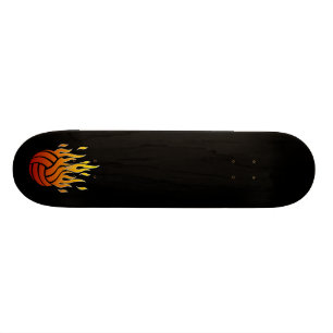 Flammande volleybollSkateboard Old School Skateboard Bräda 18 Cm