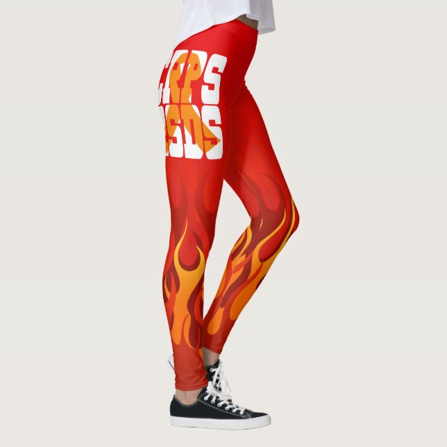 Flammar det orange bandet för CRPS/för RSDS med Leggings (Höger)