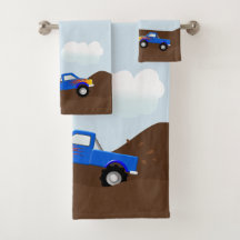 Flammar gigantiska lastbilar för blått med